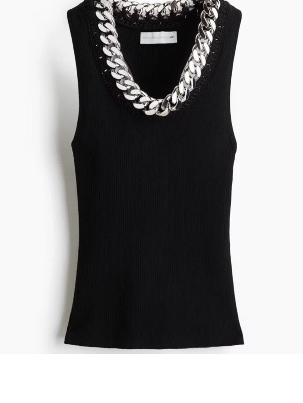 Stella McCartney x H&M Black Chain Tank Top Size XL